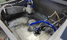 Máquina para rectificado y biselado de bordes de vidrio